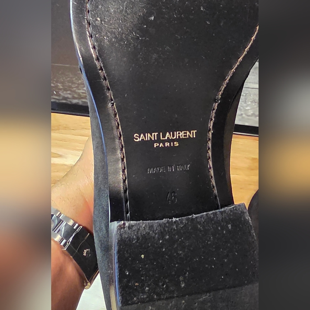 Saint Laurent Paris Wyatt Jodhpur harness boots in black suede EU 46 / US 13 - Picture 4 of 13
